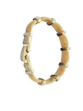 Camrose & Kross JBK Gold-Plated Mesh Bracelet with Crystals